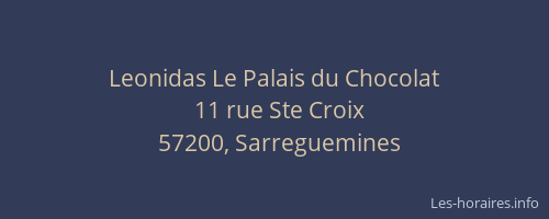 Leonidas Le Palais du Chocolat