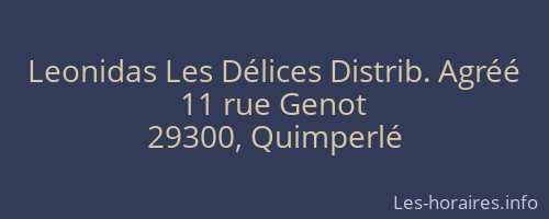 Leonidas Les Délices Distrib. Agréé