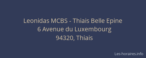 Leonidas MCBS - Thiais Belle Epine