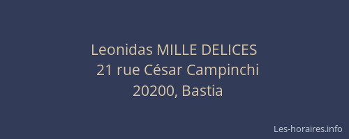 Leonidas MILLE DELICES