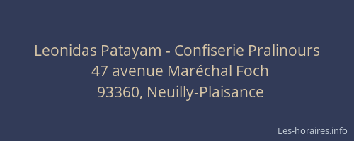 Leonidas Patayam - Confiserie Pralinours