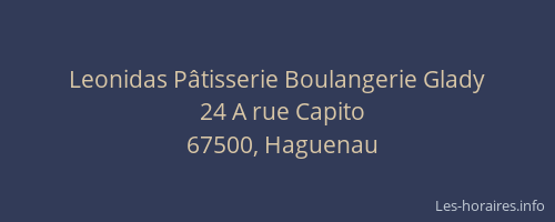Leonidas Pâtisserie Boulangerie Glady