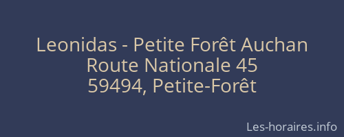 Leonidas - Petite Forêt Auchan