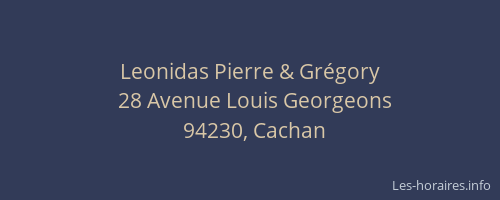 Leonidas Pierre & Gr&eacute;gory