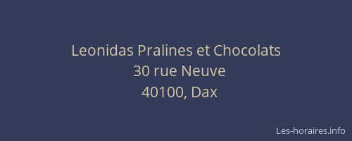 Leonidas Pralines et Chocolats