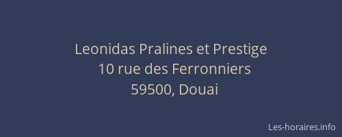 Leonidas Pralines et Prestige