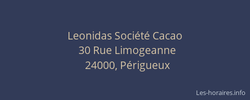 Leonidas Société Cacao