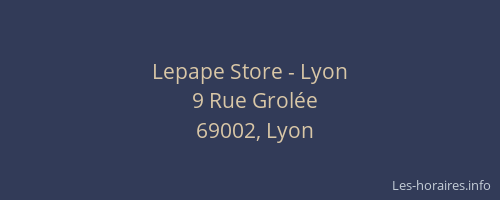 Lepape Store - Lyon