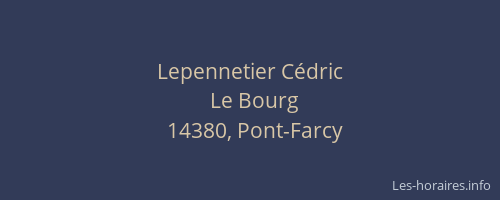 Lepennetier C&eacute;dric