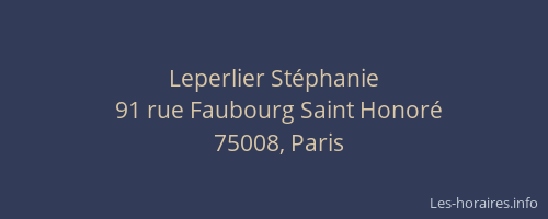 Leperlier Stéphanie