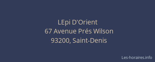 LEpi D'Orient
