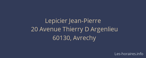 Lepicier Jean-Pierre