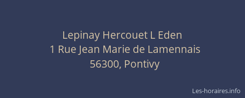 Lepinay Hercouet L Eden