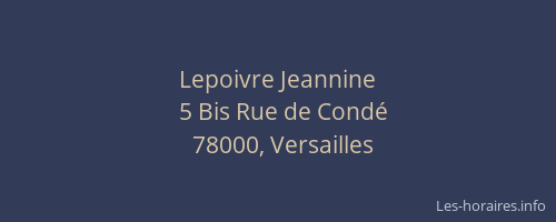 Lepoivre Jeannine