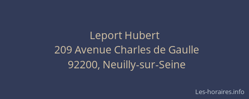 Leport Hubert