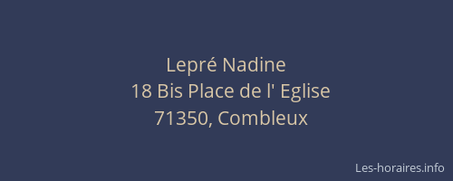 Lepr&eacute; Nadine