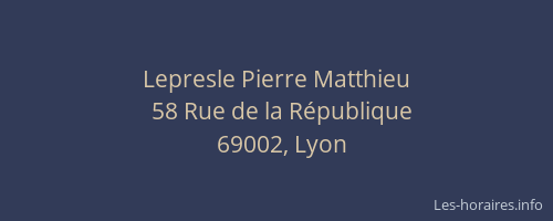 Lepresle Pierre Matthieu