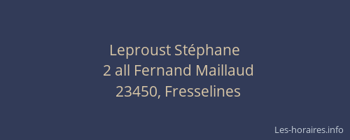 Leproust St&eacute;phane