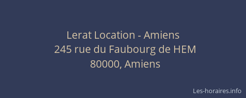 Lerat Location - Amiens