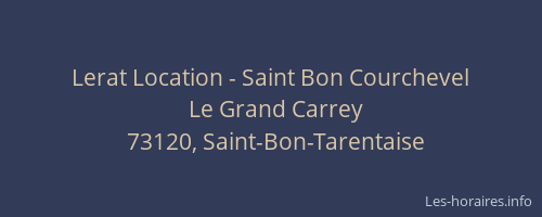 Lerat Location - Saint Bon Courchevel