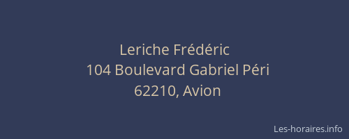 Leriche Fr&eacute;d&eacute;ric