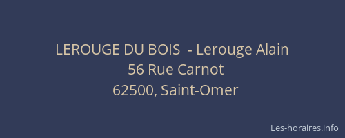LEROUGE DU BOIS  - Lerouge Alain