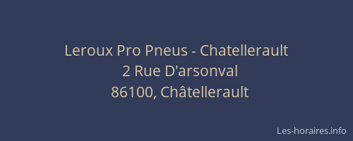 Leroux Pro Pneus - Chatellerault