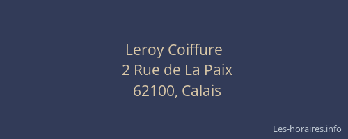 Leroy Coiffure