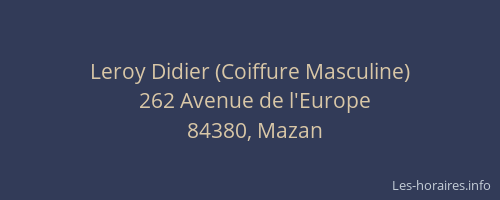 Leroy Didier (Coiffure Masculine)
