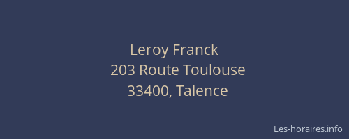 Leroy Franck