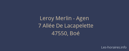 Leroy Merlin - Agen