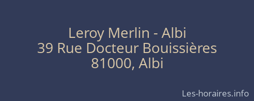 Leroy Merlin - Albi