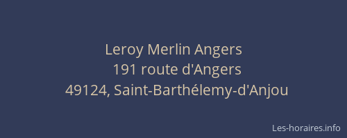 Leroy Merlin Angers