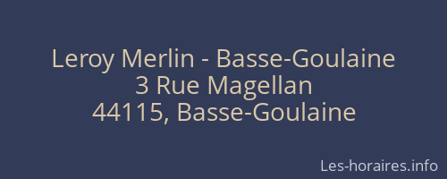 Leroy Merlin - Basse-Goulaine