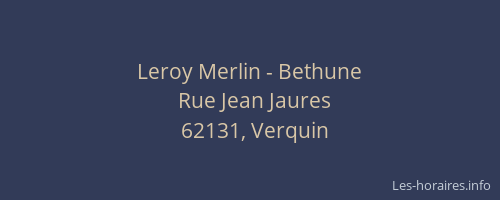 Leroy Merlin - Bethune