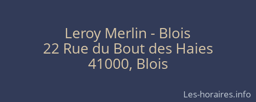 Leroy Merlin - Blois