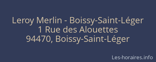 Leroy Merlin - Boissy-Saint-Léger