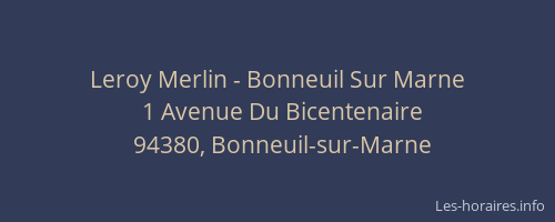 Leroy Merlin - Bonneuil Sur Marne