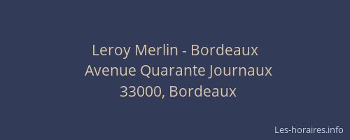 Leroy Merlin - Bordeaux