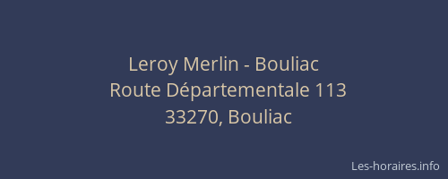 Leroy Merlin - Bouliac