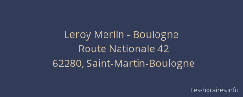 Leroy Merlin - Boulogne