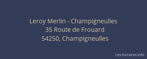 Leroy Merlin - Champigneulles