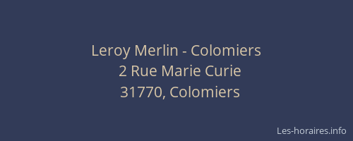 Leroy Merlin - Colomiers