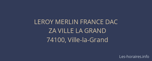 LEROY MERLIN FRANCE DAC