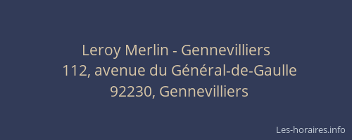 Leroy Merlin - Gennevilliers