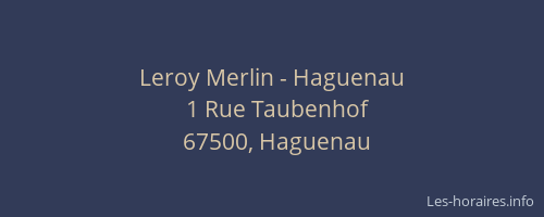 Leroy Merlin - Haguenau