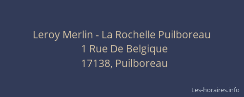 Leroy Merlin - La Rochelle Puilboreau