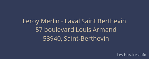 Leroy Merlin - Laval Saint Berthevin