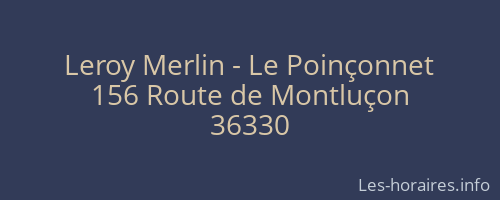 Leroy Merlin - Le Poinçonnet