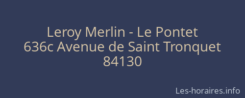 Leroy Merlin - Le Pontet